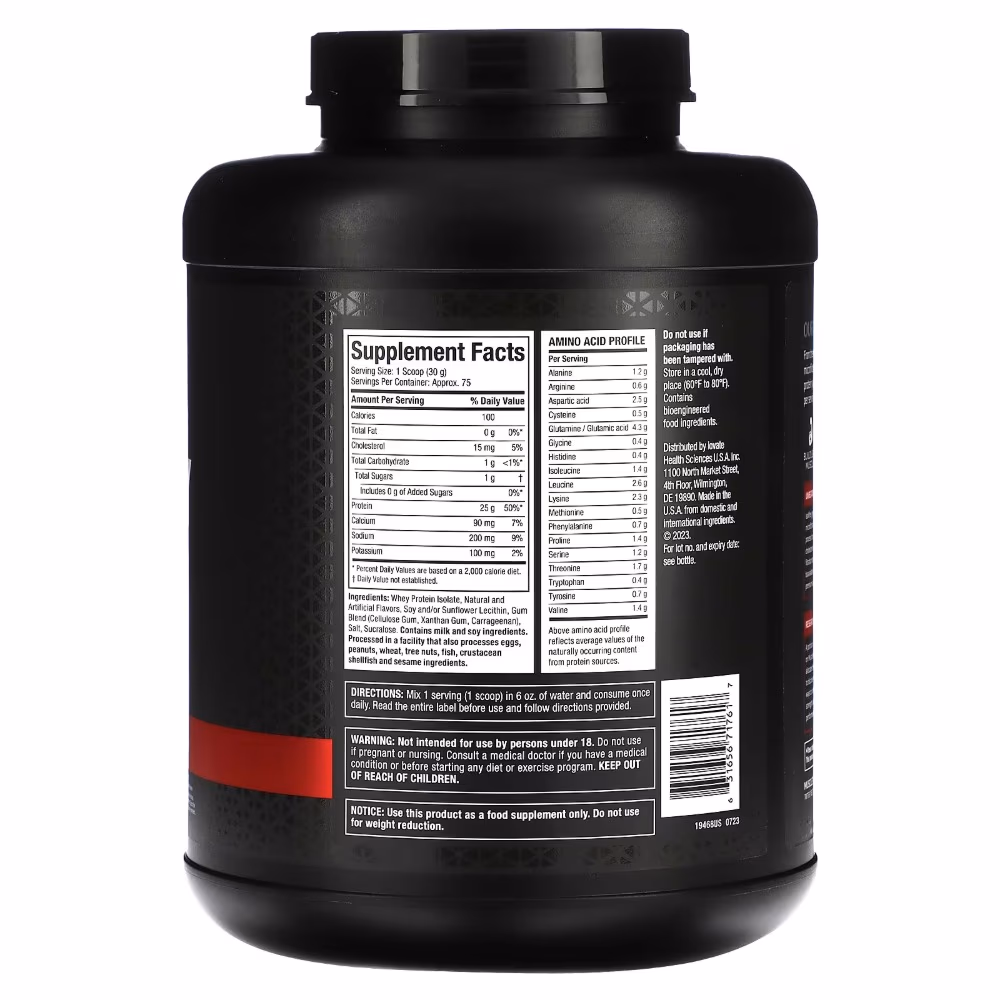 MuscleTech IsoWhey 100% Whey Protein Isolate - Vanilla flavor 5LB 2