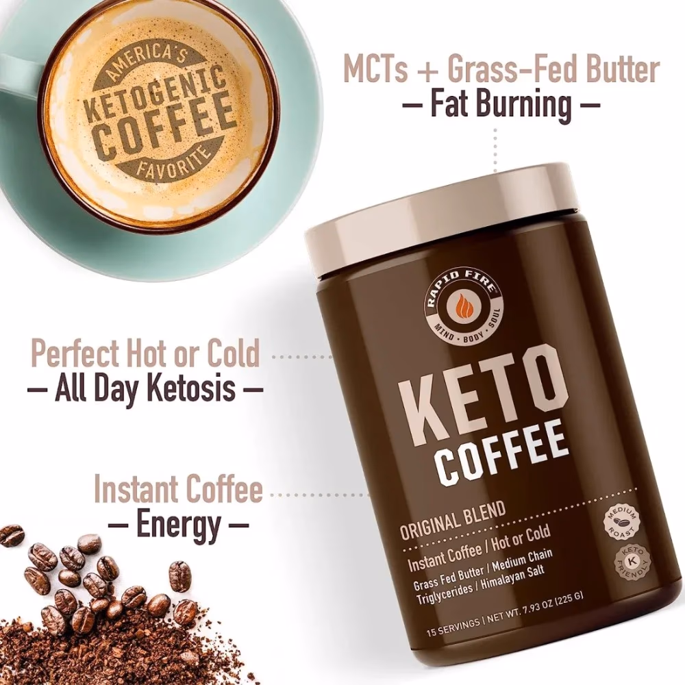 RapidFire Ketogenic Coffee Original Blend 225GM 2