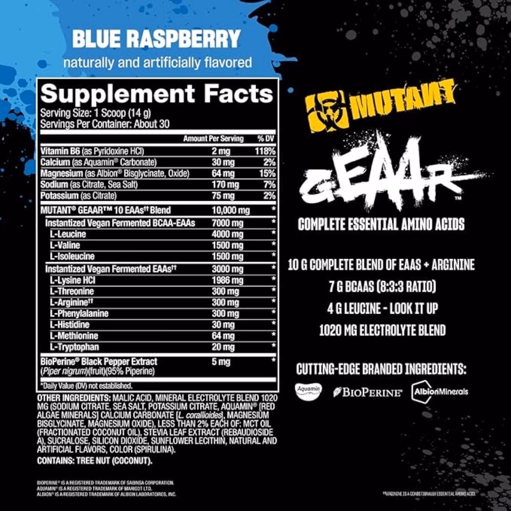 Mutant GEAAR EAA Blue Raspberry 400g 4