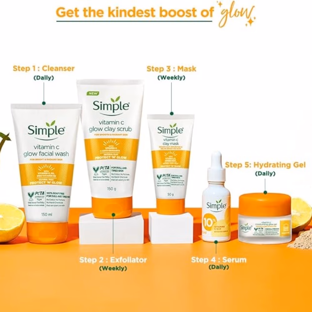 Simple Vitamin C Glow Facial Wash 150ML 4