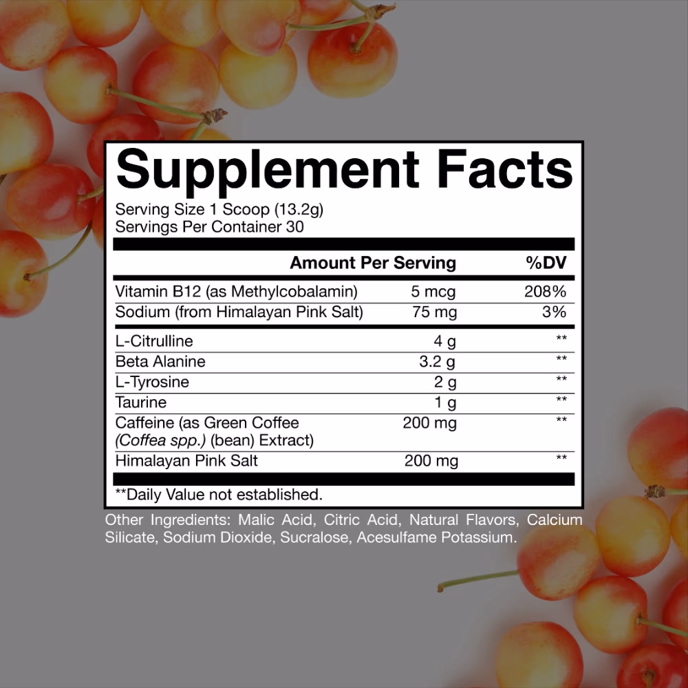 Raw Bum Essential Pre-Workout 395GM White Cherry 2