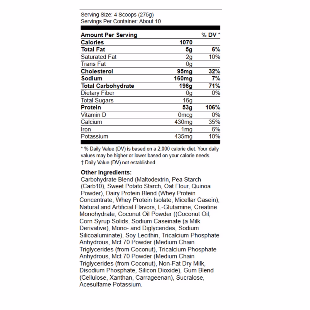 Raw Bum Mass Gainer 6lb Vanilla 3