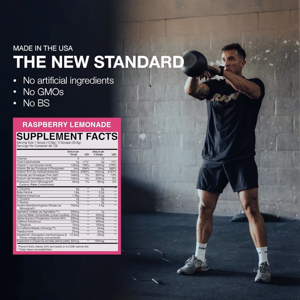 Raw Bum Thavage Pre-Workout 512g Raspberry Lemonade 3