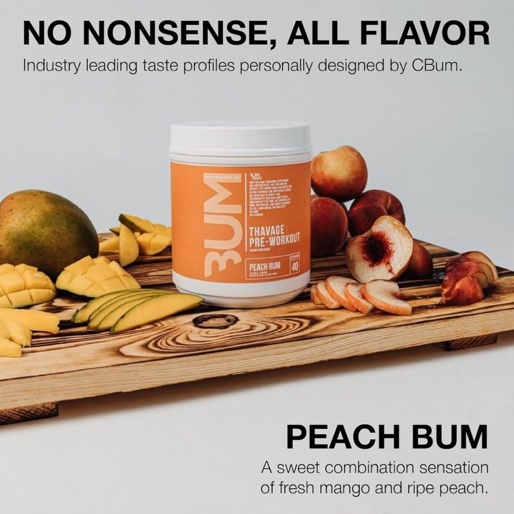 Raw Bum Thavage Pre-Workout 520g Peach Bum 3