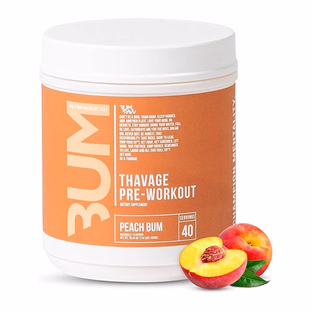 Raw Bum Thavage Pre-Workout 520g Peach Bum 2