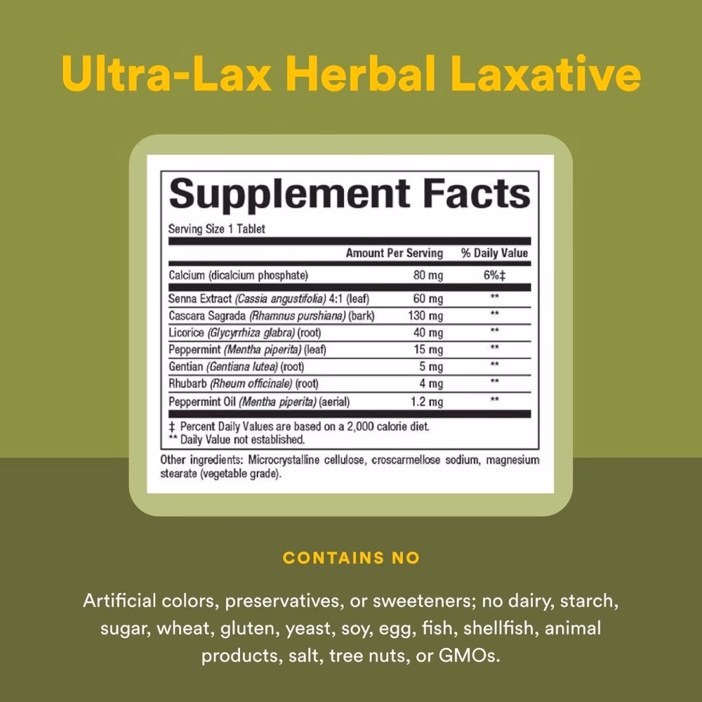 Natural Factors Ultra Lax Herbal Formula 90s 4