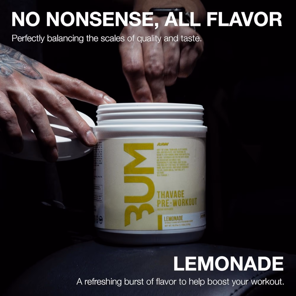 Raw Bum Thavage Pre-Workout 528g Lemonade 3