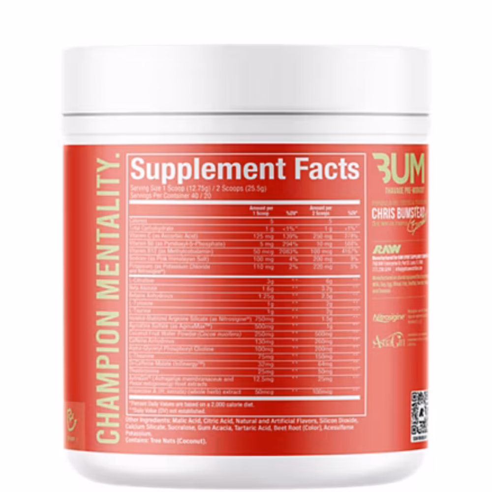 Raw Bum Thavage Pre-Workout Sour Watermelon 510g 2