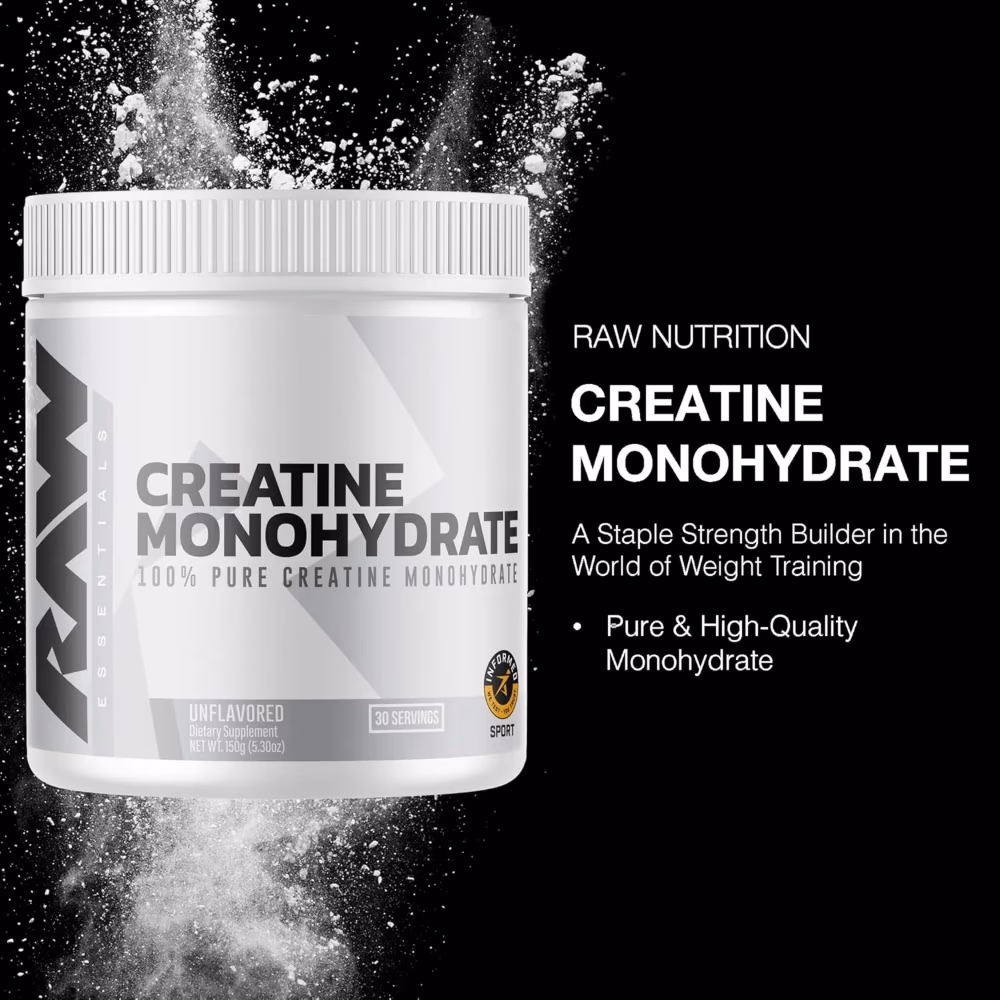 RAW Creatine Monohydrate 250g -50 Servings 4