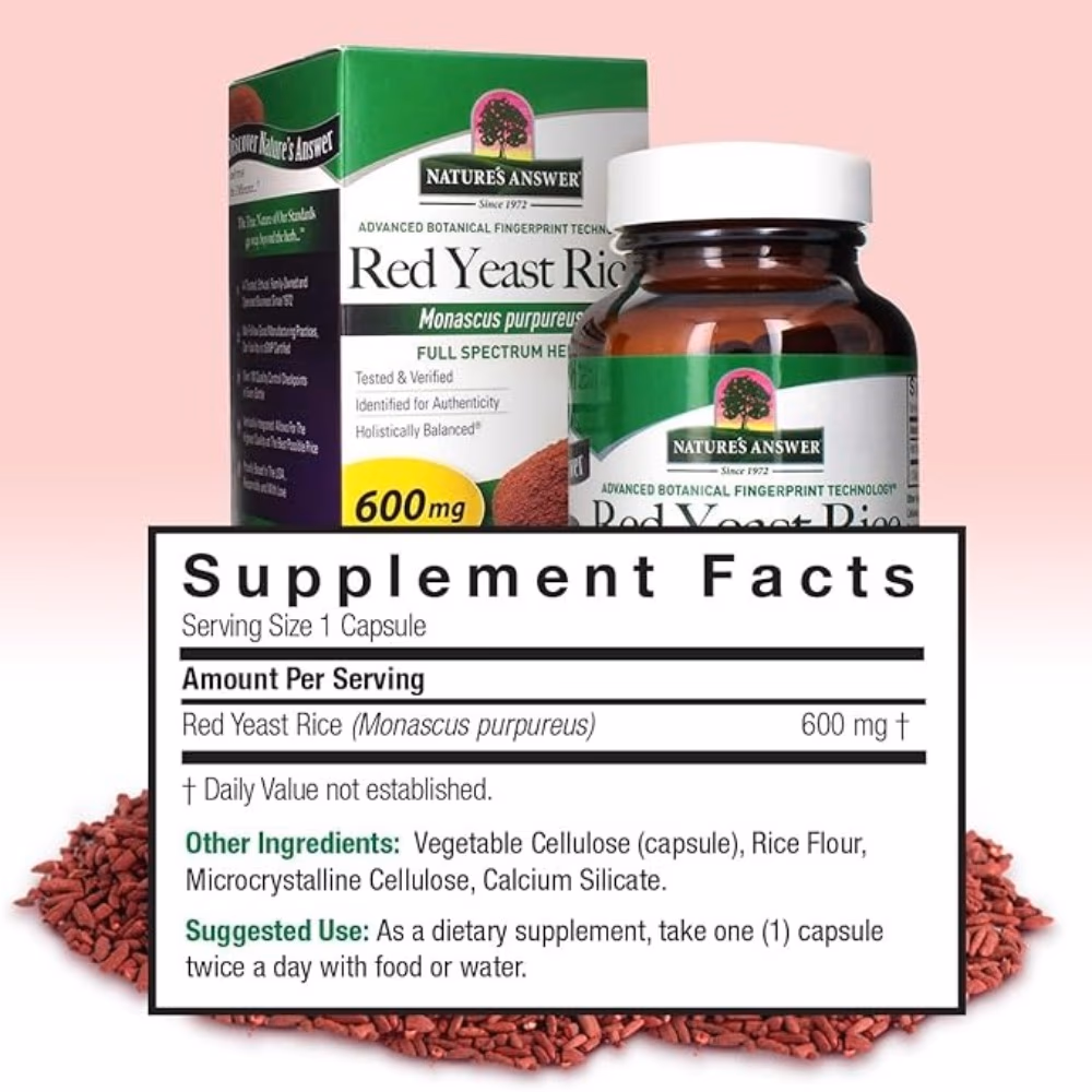 Nature's Answer Red Yeast Rice 600mg 90 Veg Caps 4