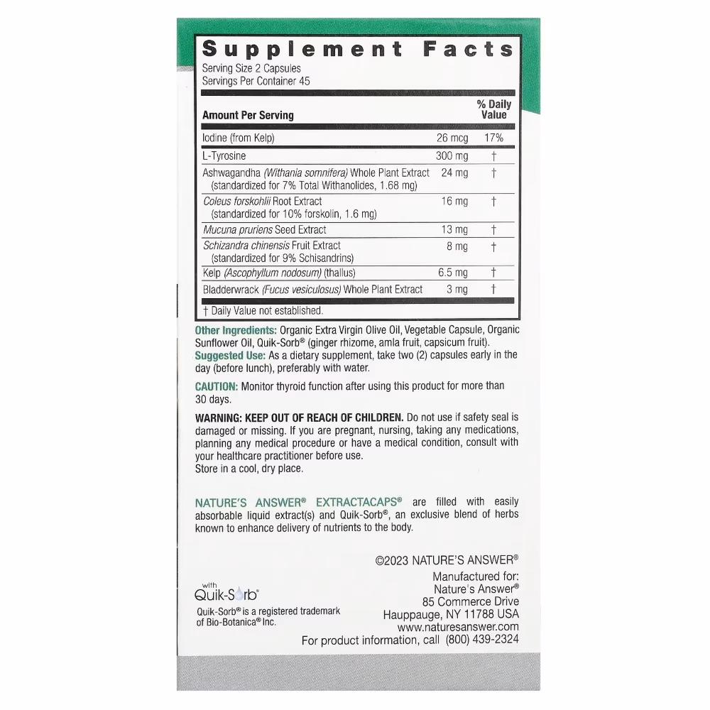 Nature’s Answer Thyroid Blend 90s 2