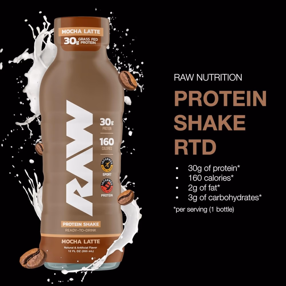 Raw Protein Milk Shake Mocha Latte 355ml 3