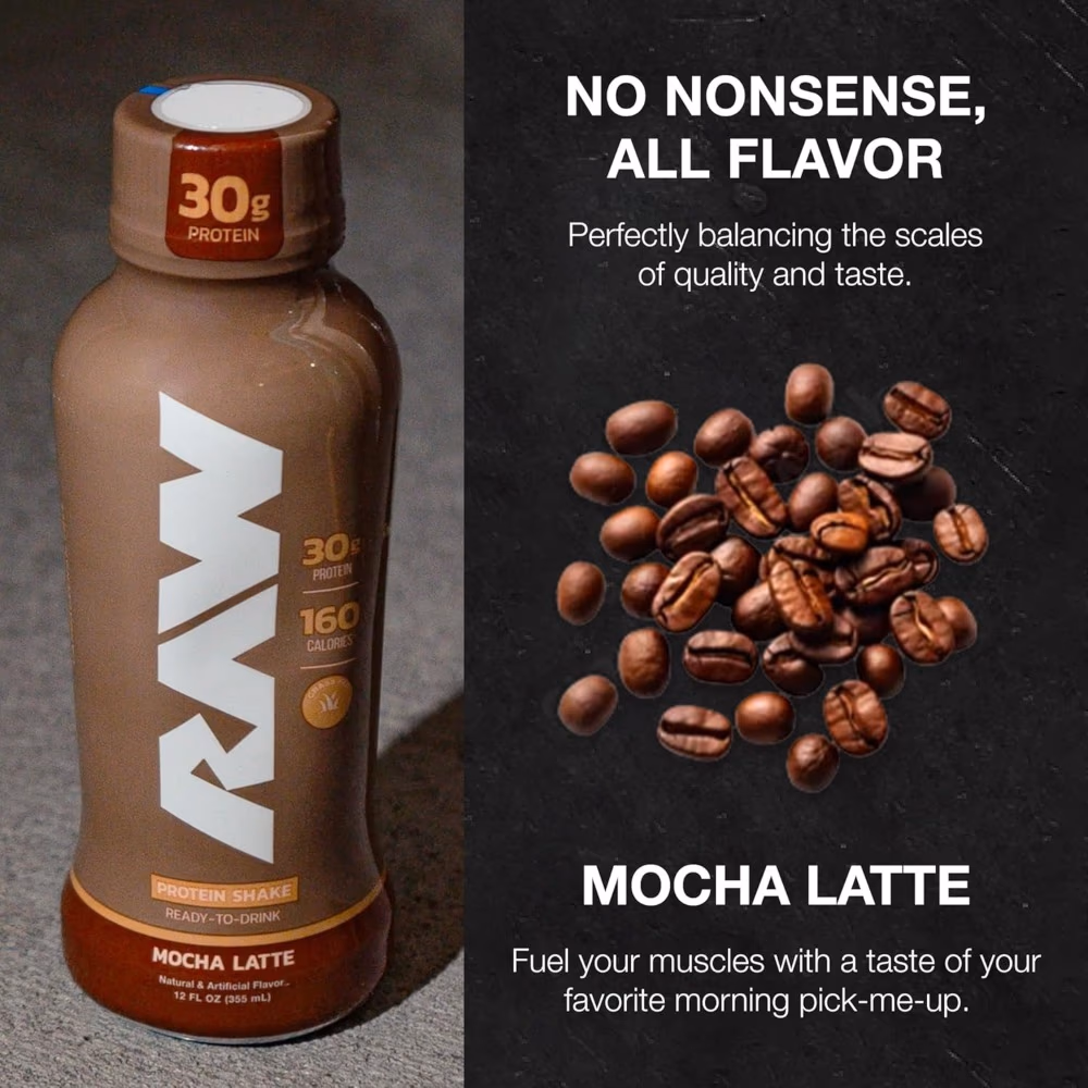 Raw Protein Milk Shake Mocha Latte 355ml 5