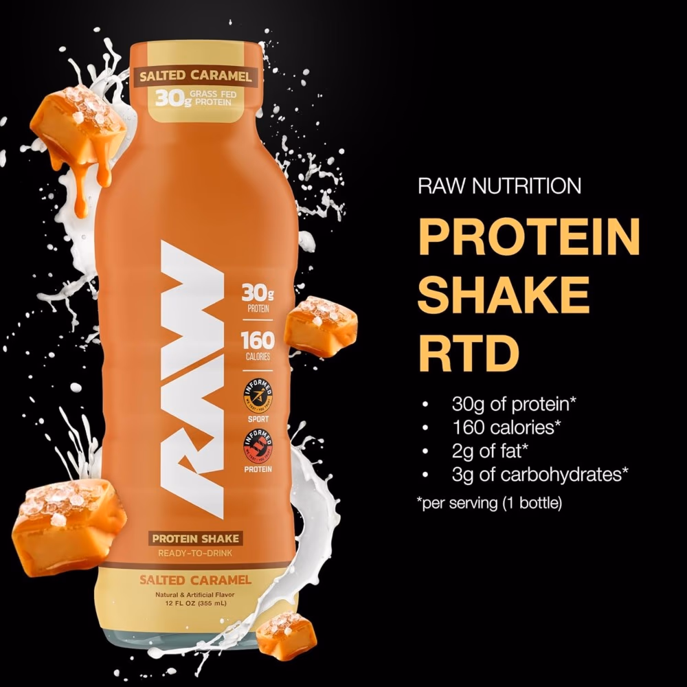 Raw Protein Milk Shake Salted Caramel 355ml 5