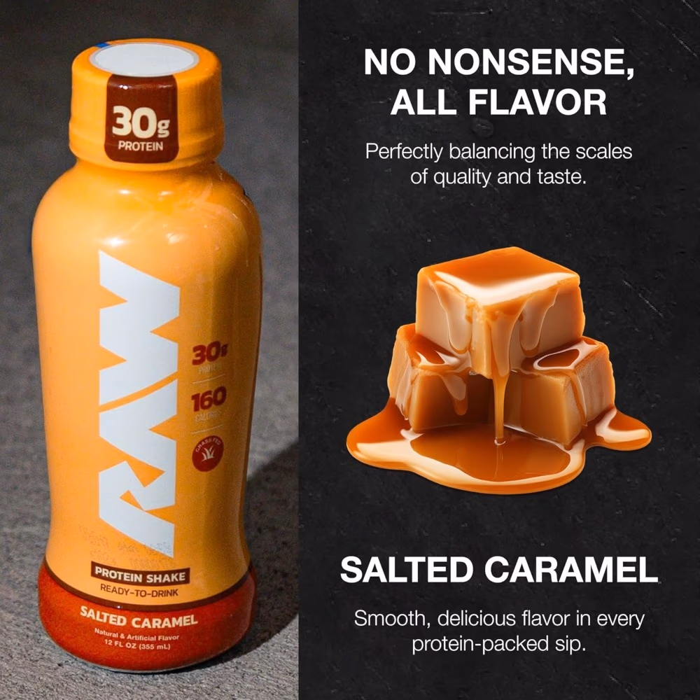 Raw Protein Milk Shake Salted Caramel 355ml 3