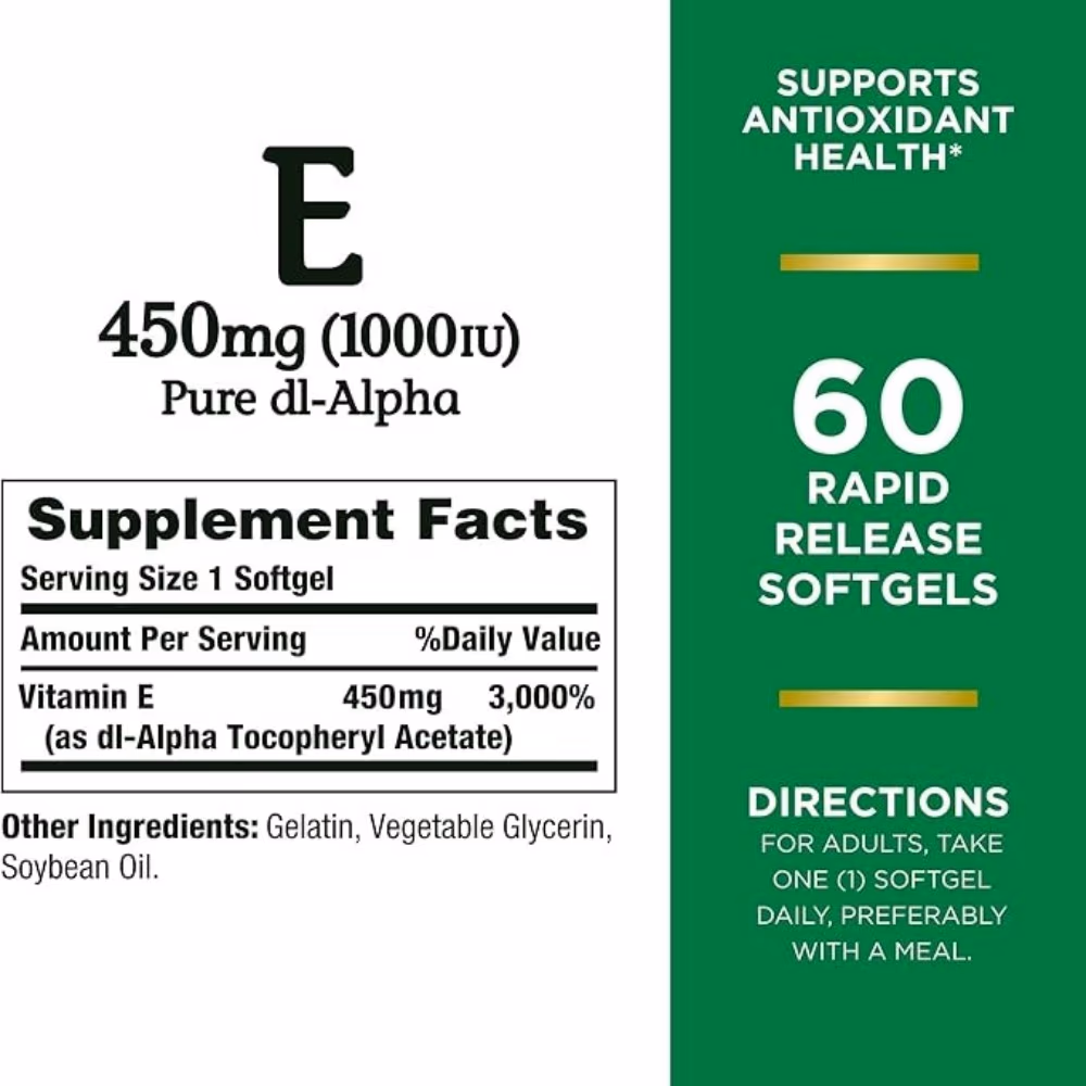 Nature's Bounty Vitamin E 1000 IU 50s 2