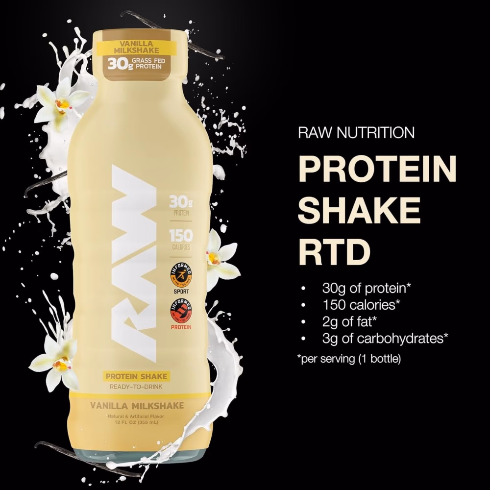 Raw Protein Milk Shake Vanilla 355ml 4