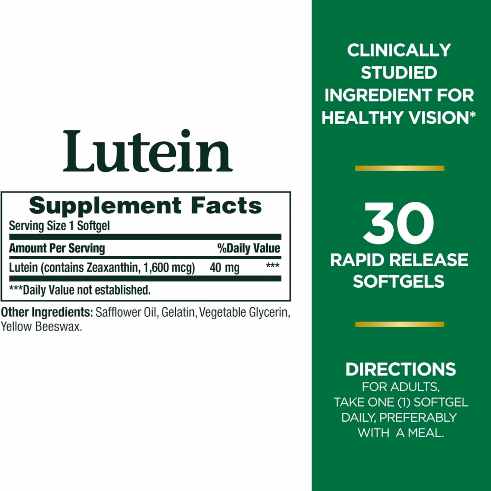 Nature’s Bounty Lutein 40mg - 30capsules 2