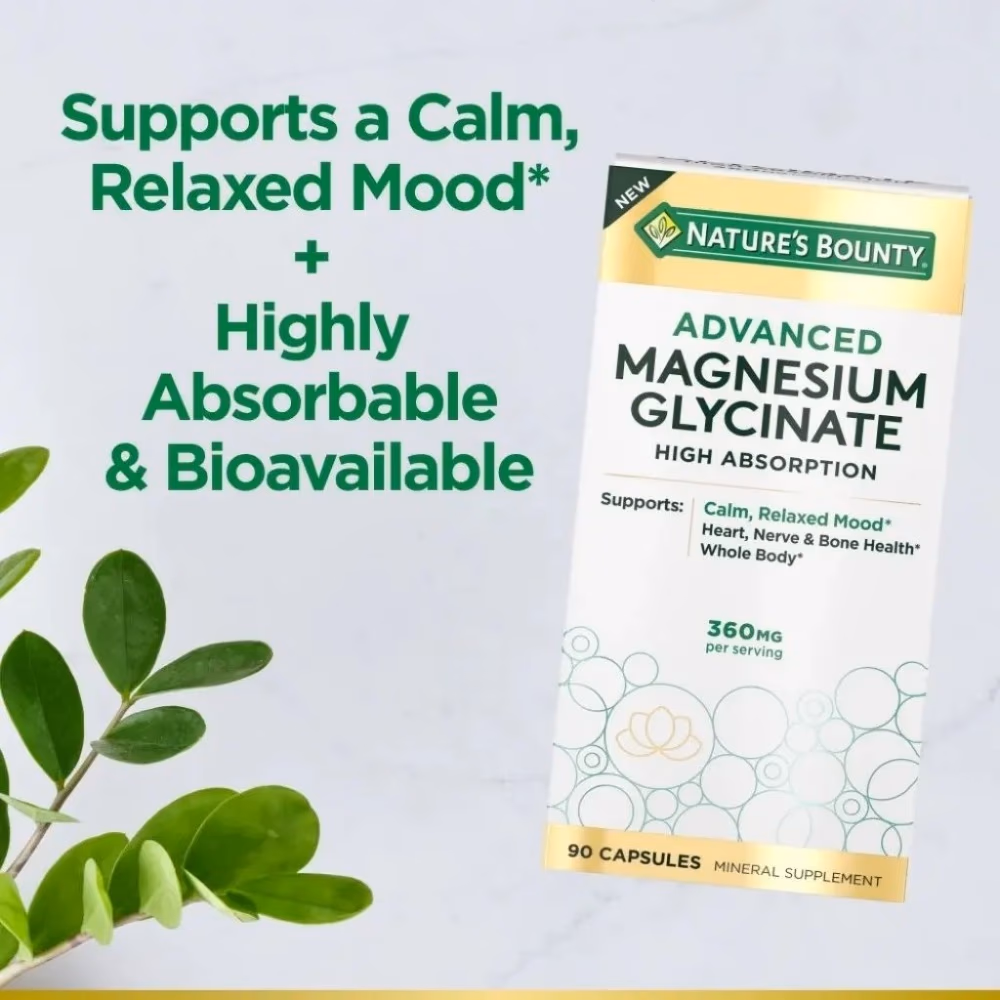 Nature’s Bounty Magnesium Glycinate 360mg 90 Capsules 2