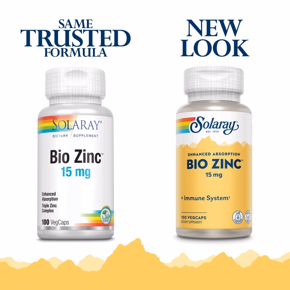 Solaray Bio Zinc 15mg 100 Veg Caps 2
