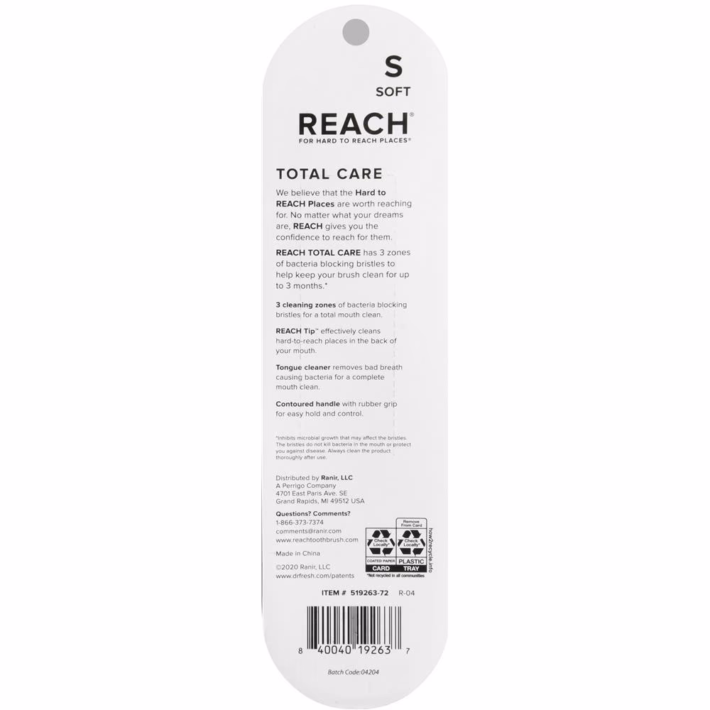 REACH Toothbrush Total Care Soft 3s 4