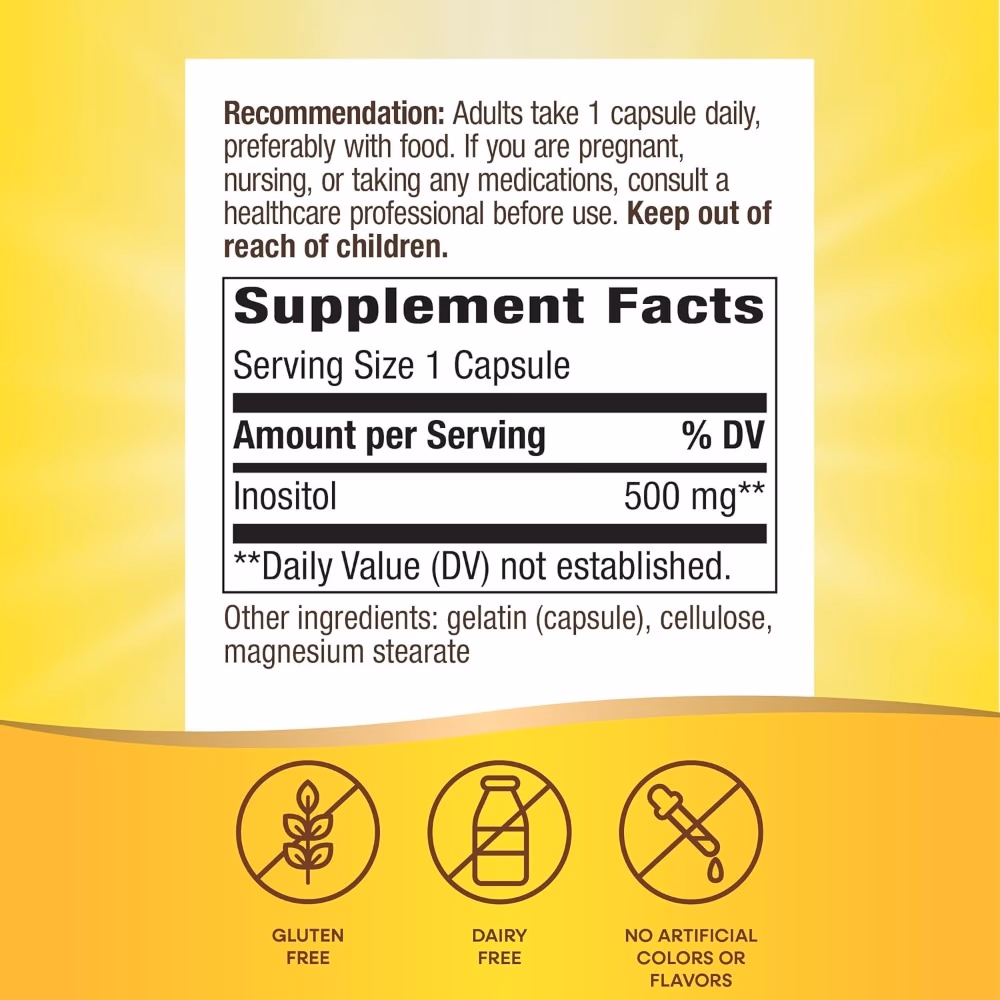 Nature's Way Inositol 500mg 100 Capsules 4