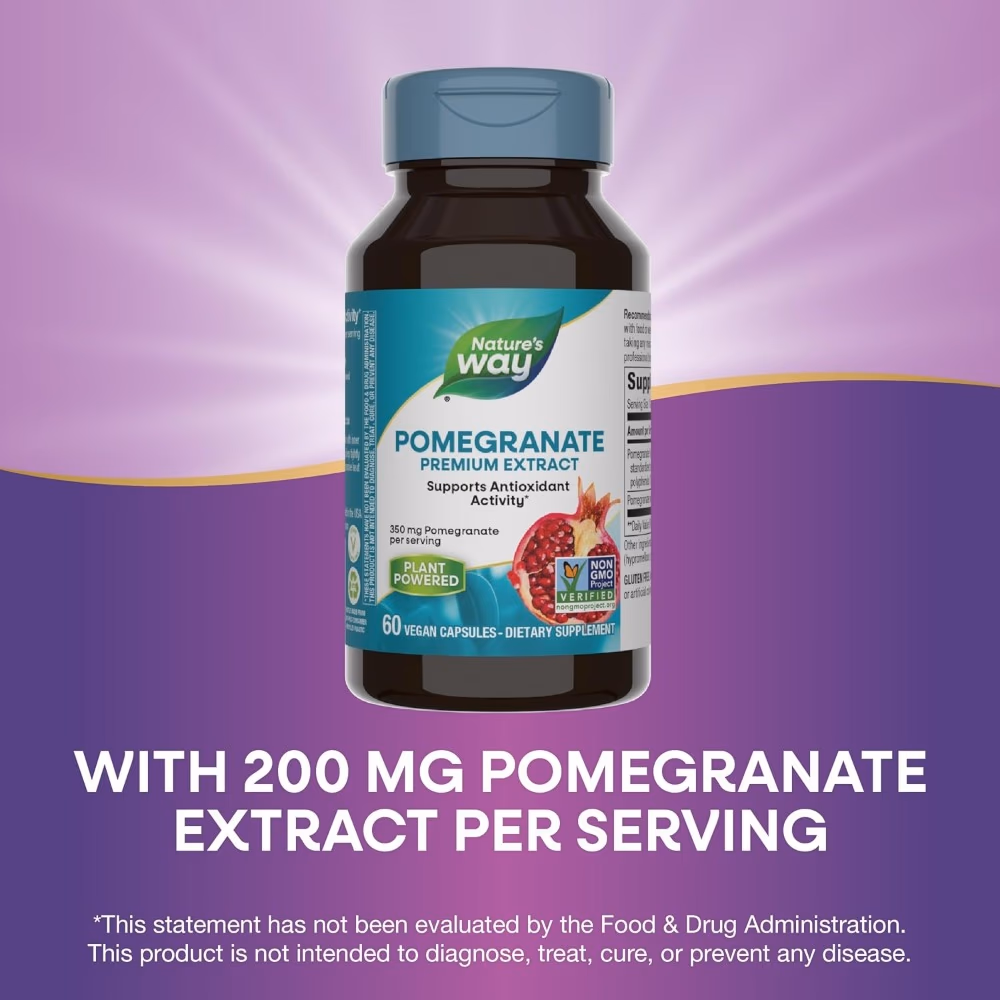 Nature's Way Pomegranate Standardized 60 Veg Capsules 3