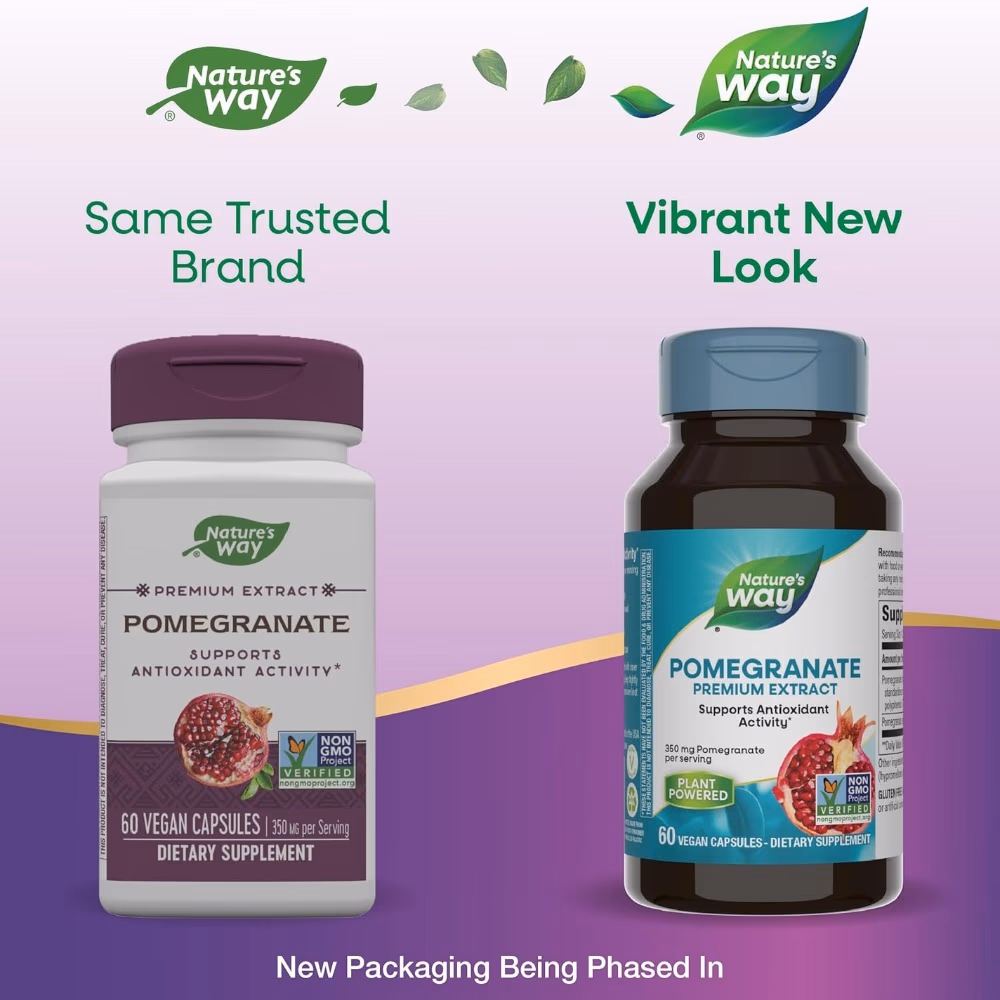 Nature's Way Pomegranate Standardized 60 Veg Capsules 4