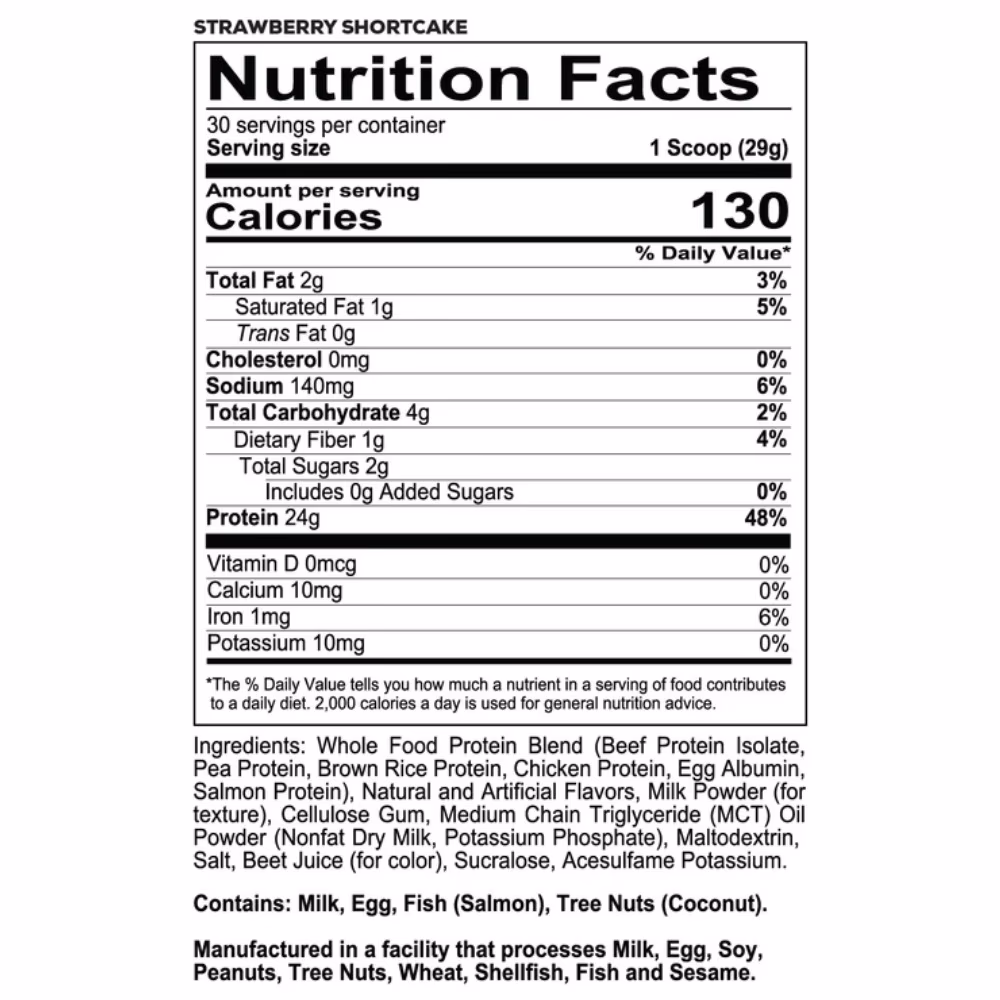 Redcon1 MRE Lite Protein Strawberry Shortcake 870g 4