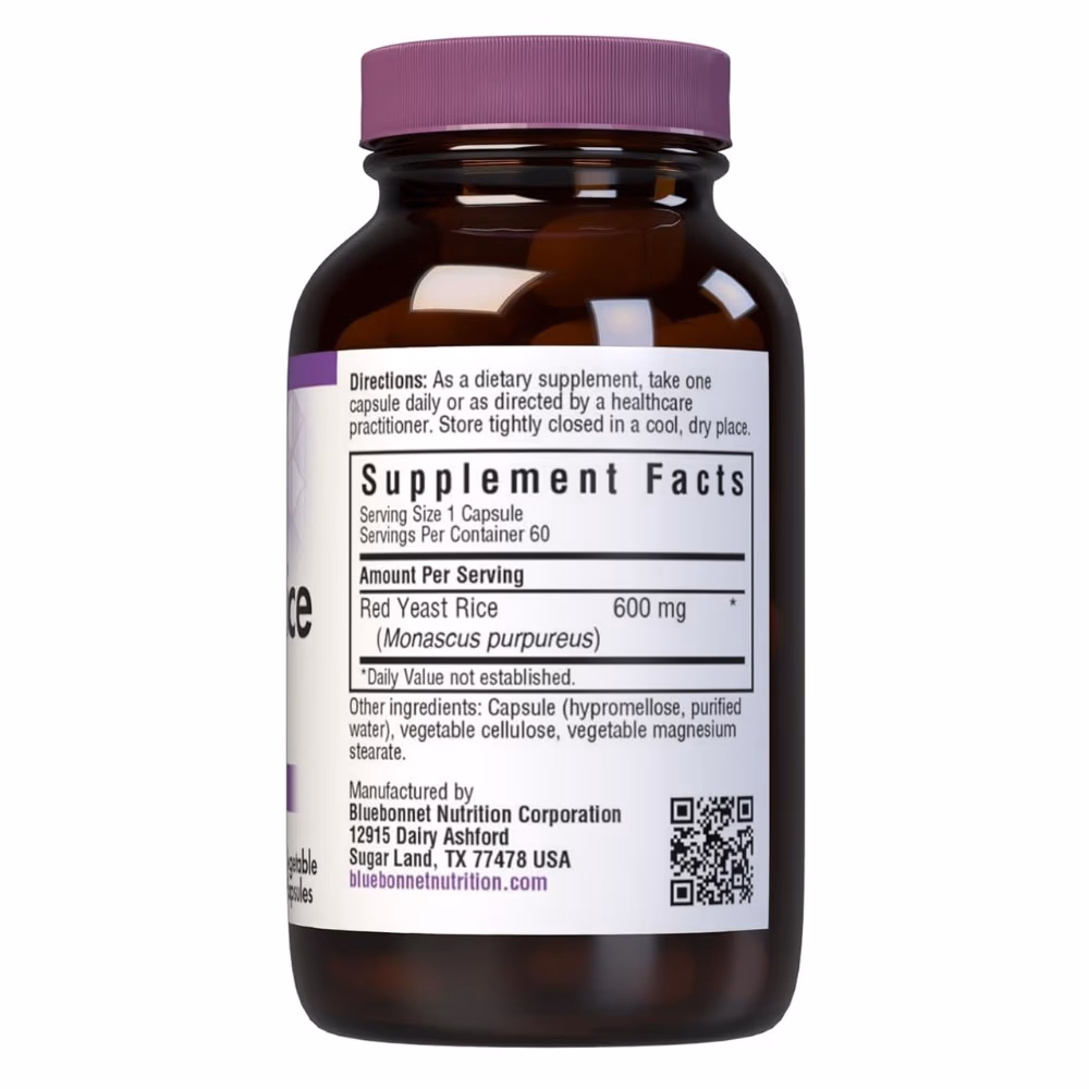 Bluebonnet Red Yeast Rice 600mg 60 Caps 2