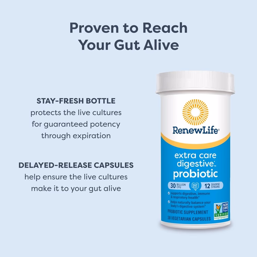 Renew Life Extra Care Probiotic 50B 30 Veg Caps 5