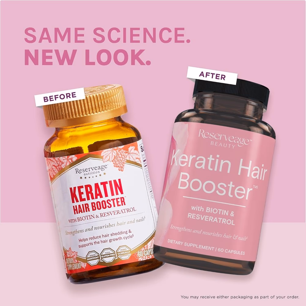 Reserveage Beauty Keratin Hair Booster with Biotin 60 Capsules 5