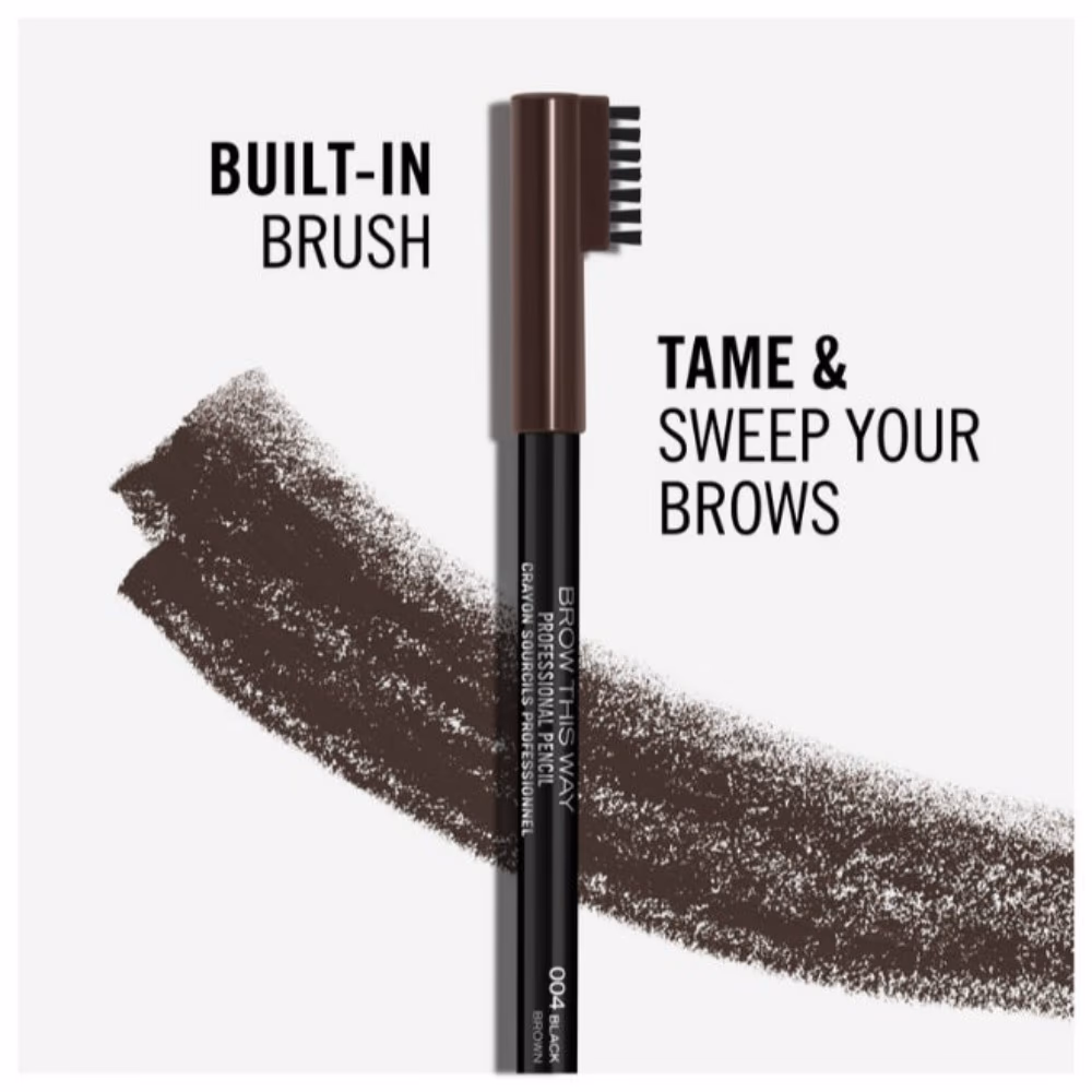 Rimmel Brow This Way Eyebrow Pencil 004 Black Brown 2