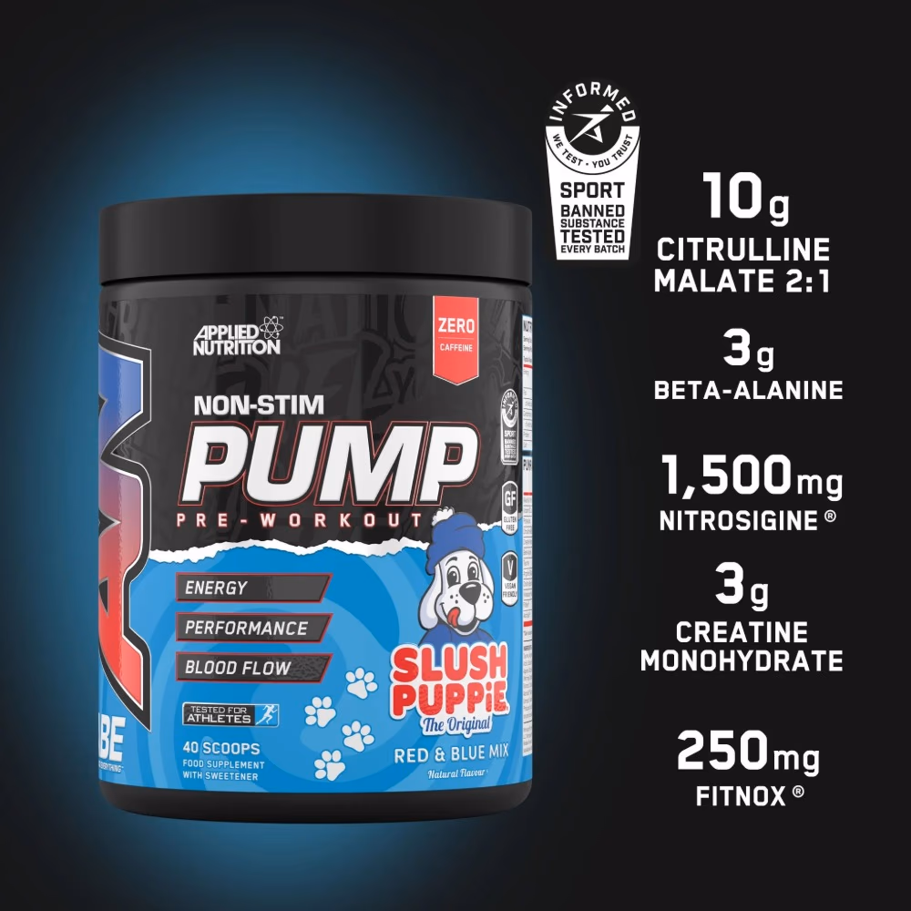 Applied Nutrition Non-Stim Pump Pre-Workout Slush Puppie 500g 2