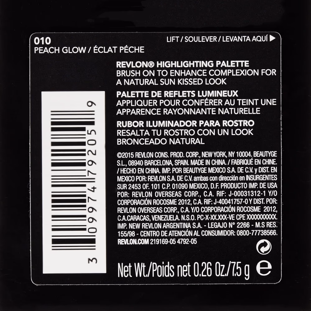 Revlon 010 Highlighting Palette Peach Glow 14.4G 4