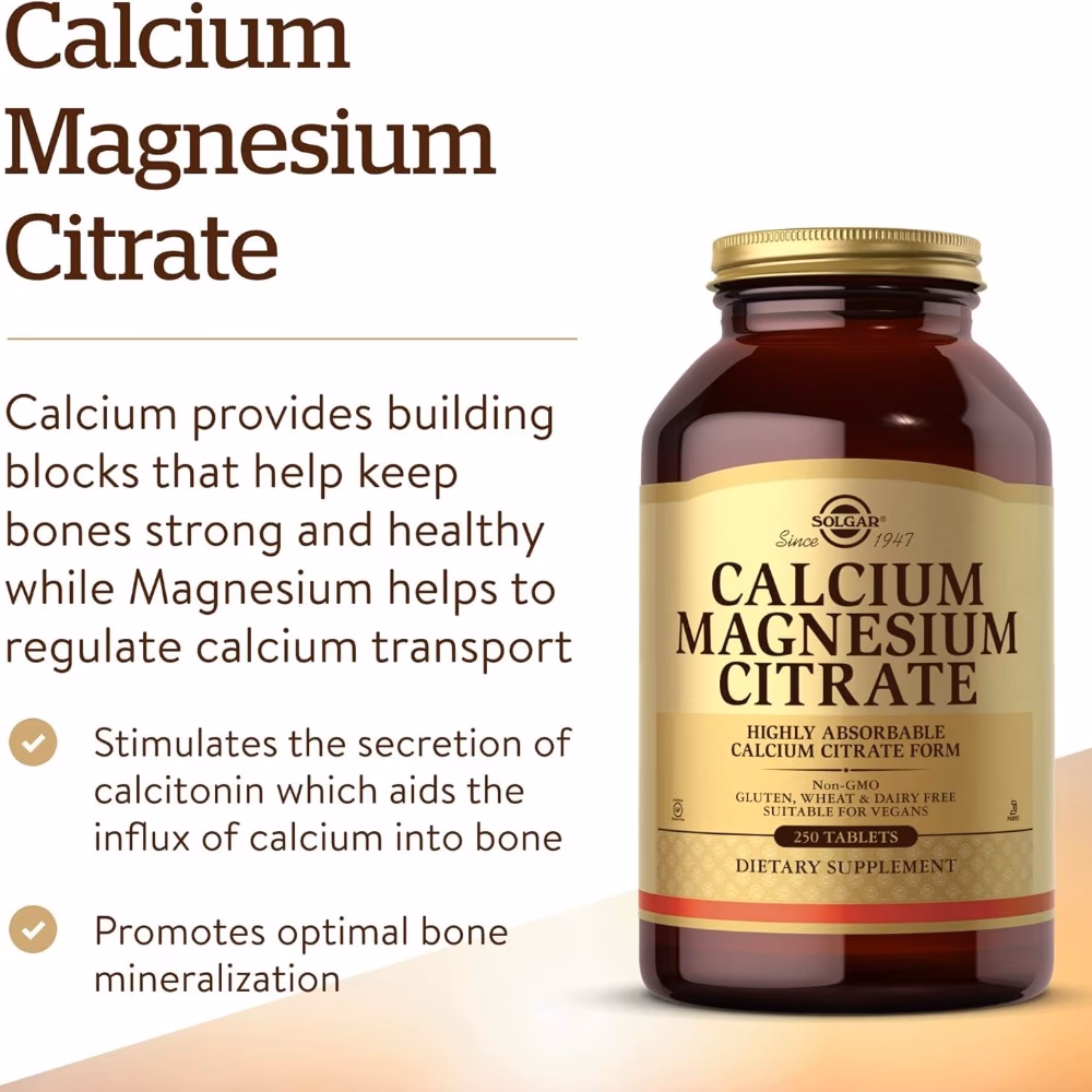 Solgar Calcium Magnesium Citrate 250 Tabs 4