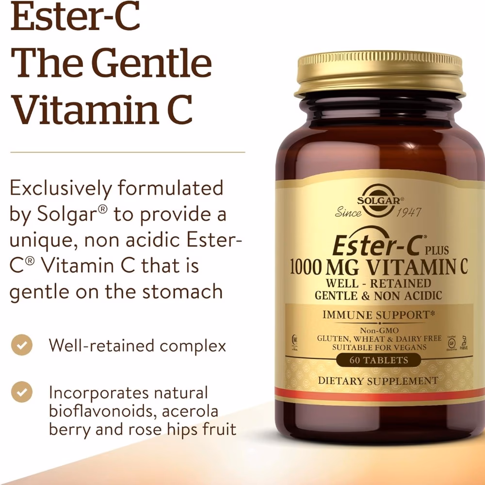 Solgar Ester-C 1000mg Vitamin C 60 Tabs 4