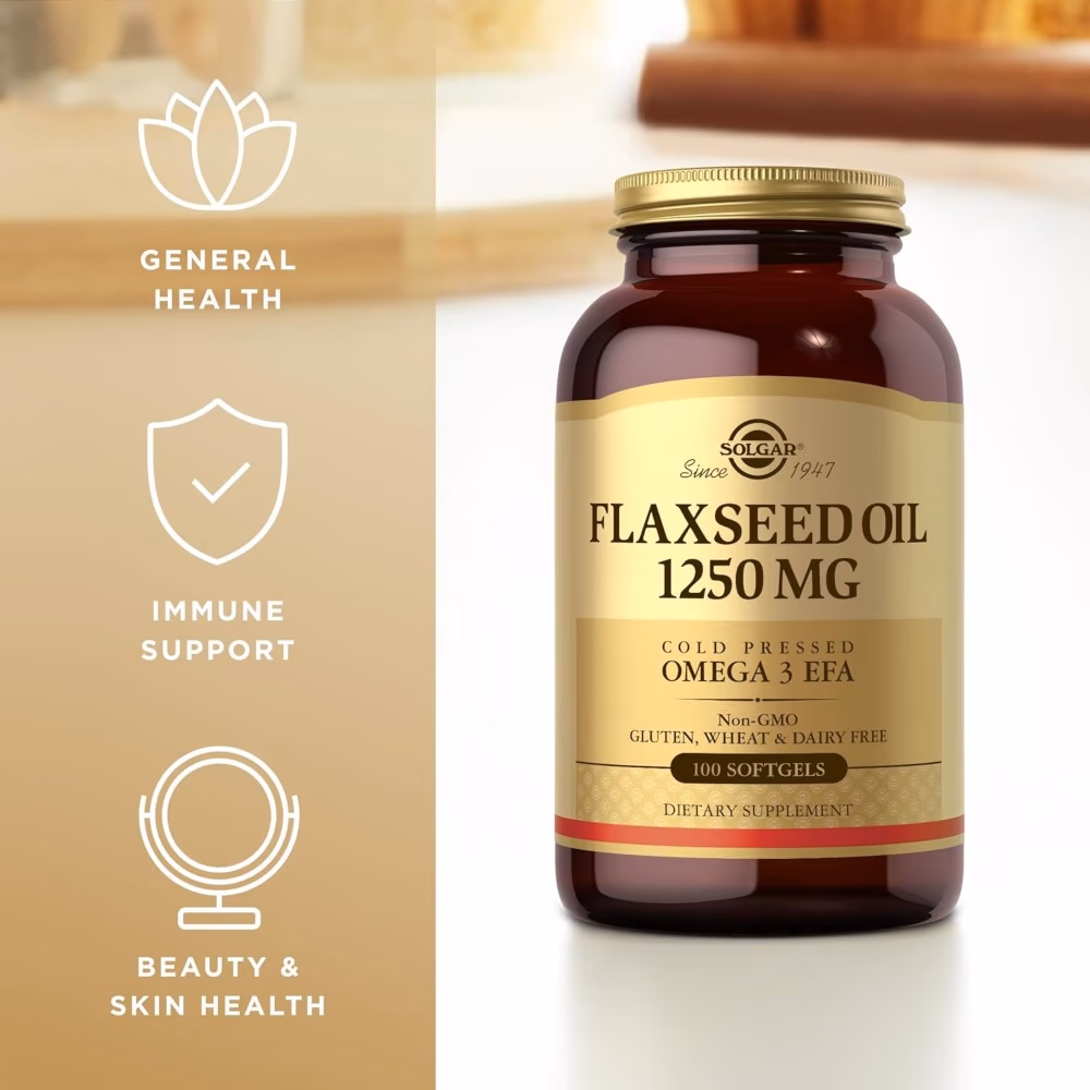 Solgar Flaxseed 1250mg 100 Softgels 3