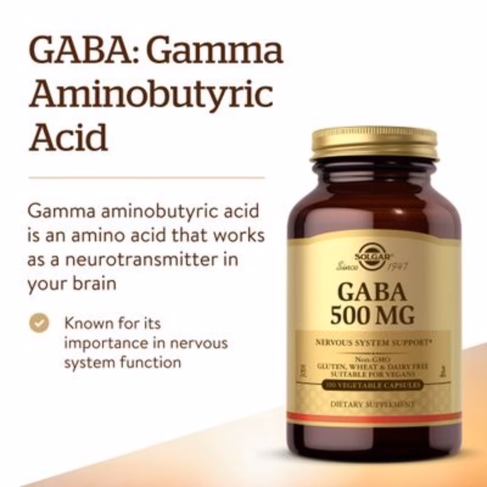 Solgar GABA 500mg 100 Capsules 3