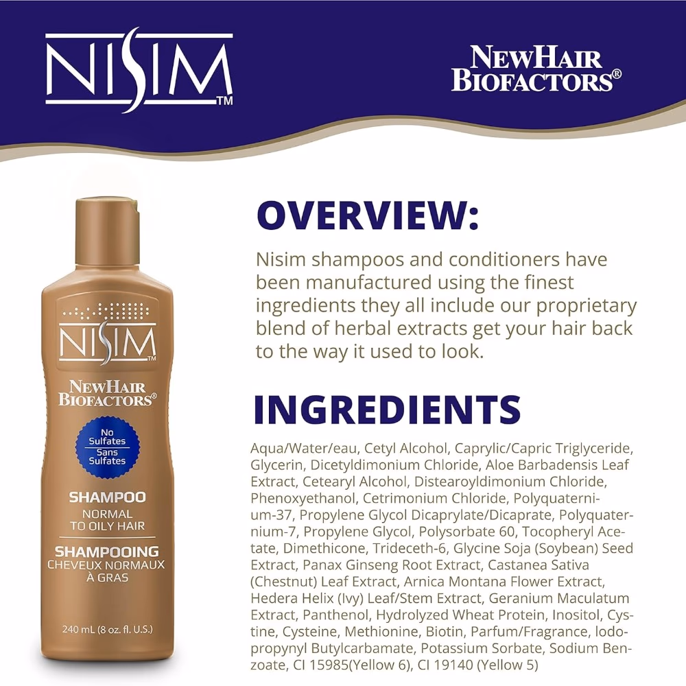 NISIM Normal to Oily Shampoo 240ml 3