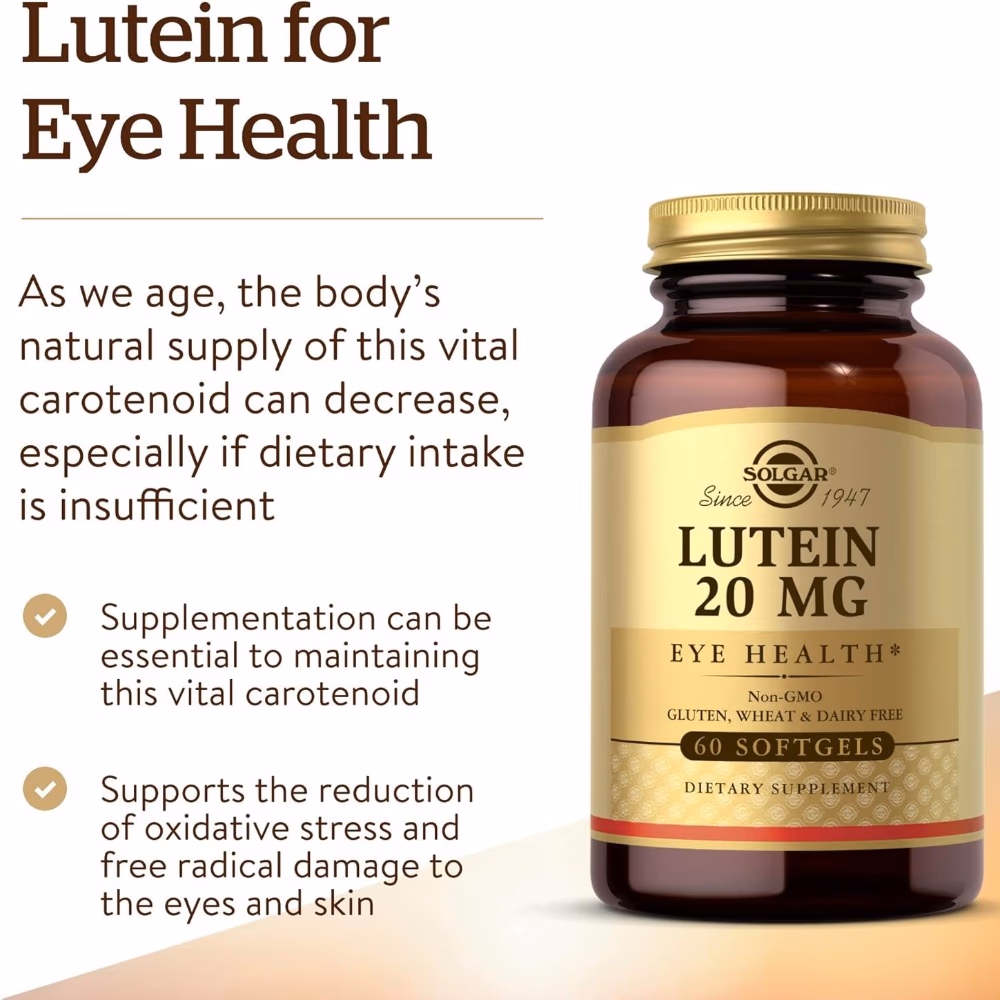 Solgar Lutein 20mg 60 Softgels 3