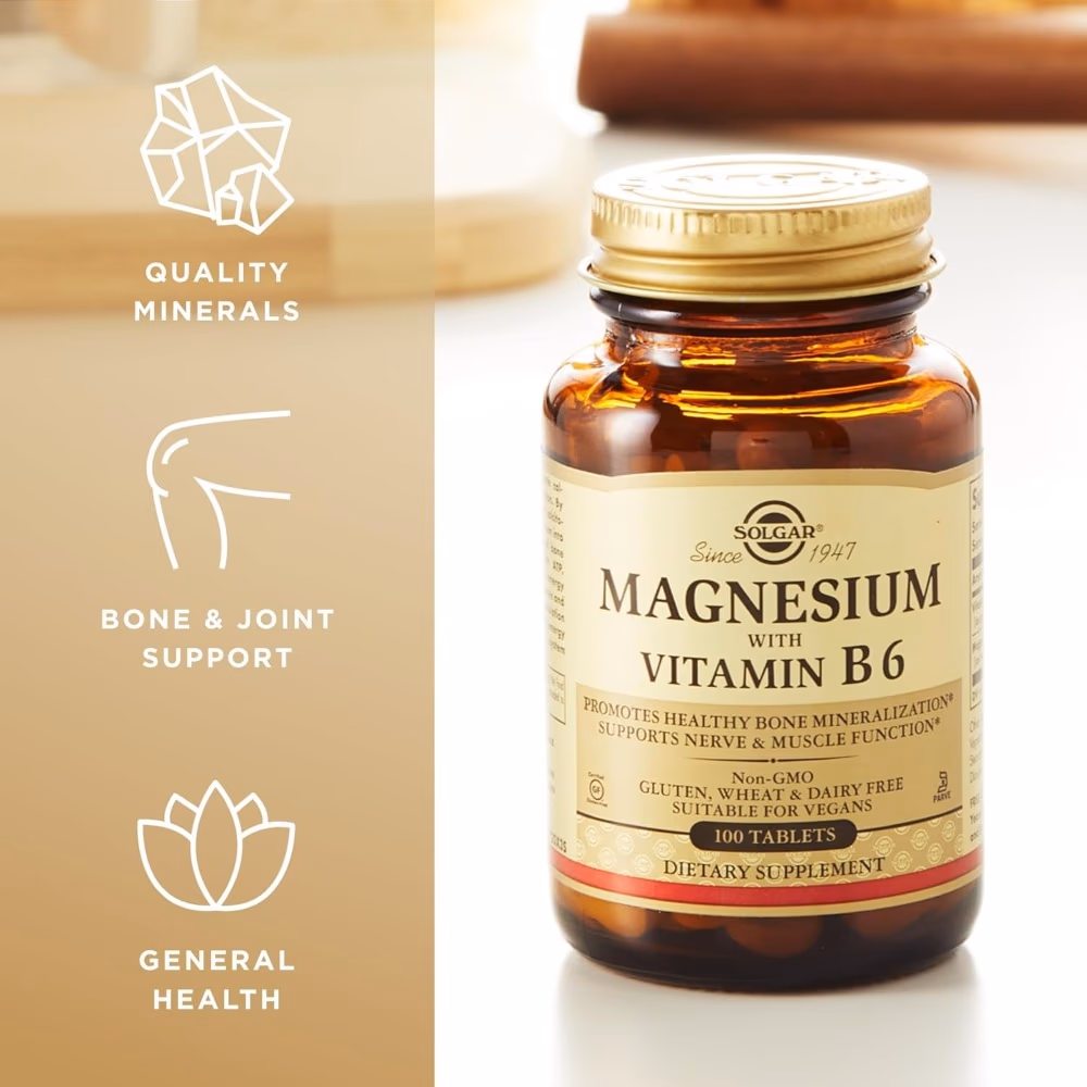 Solgar Magnesium with Vitamin B6 100 Tabs 4