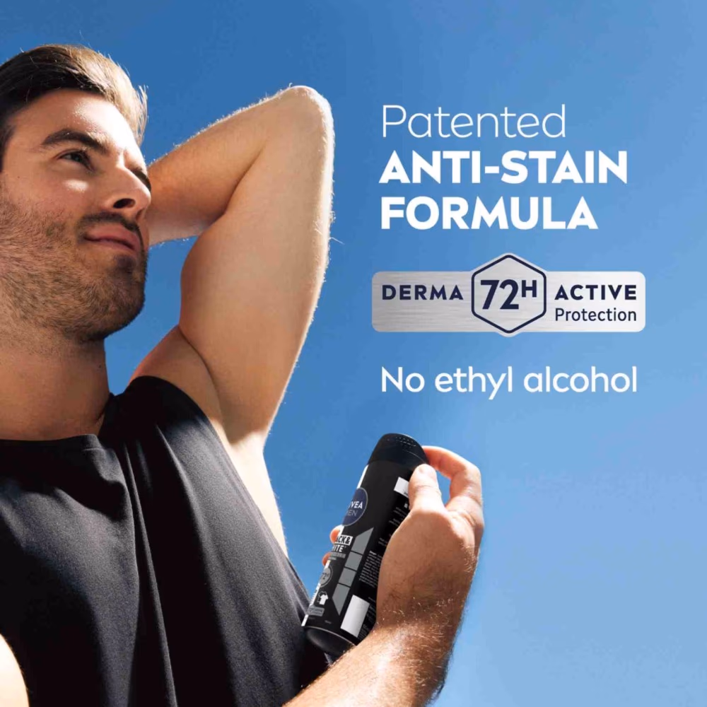 NIVEA Men Black & White Invisible Deodorant 200ml 4