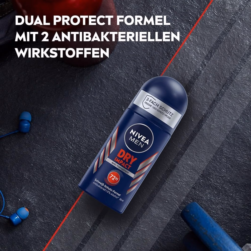NIVEA Men Deo Roll On Dry Impact 50ml 3