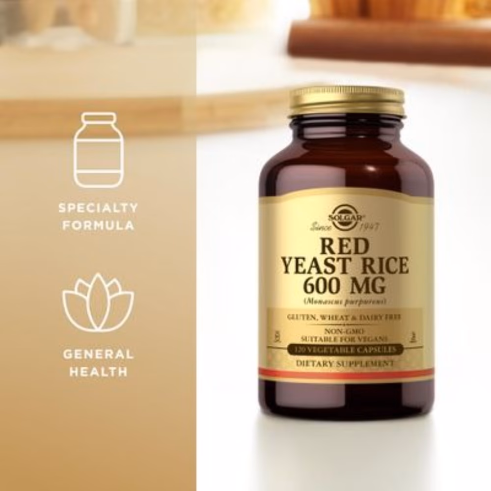 Solgar Red Yeast Rice 600mg 120 Veg Capsules 3