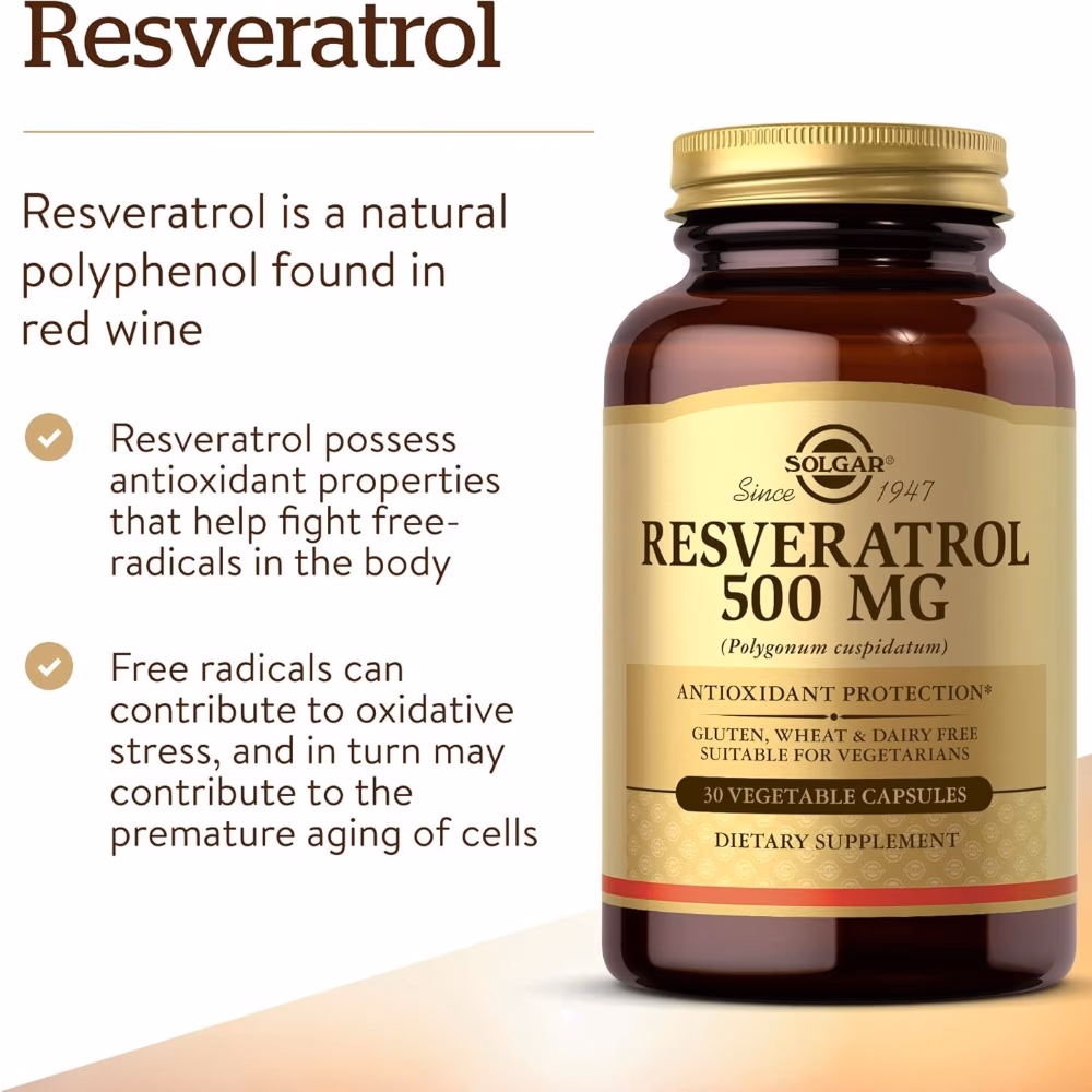 Solgar Resveratrol 500mg 30 Capsules 4