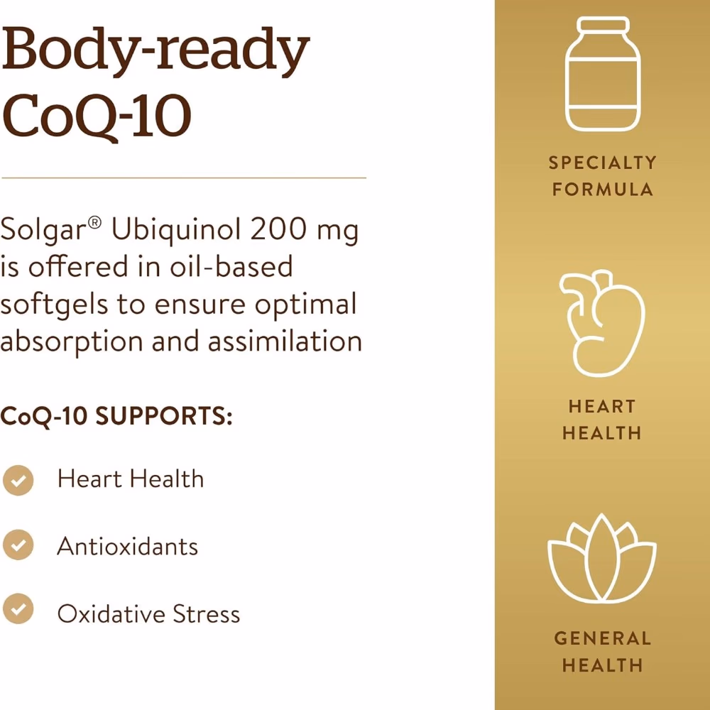 Solgar Ubiquinol 200mg 30 Softgels 3