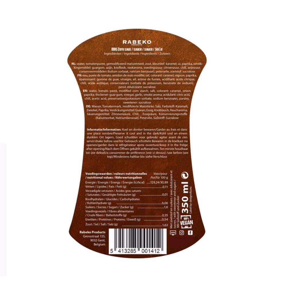 RP Zero BBQ Sauce 350ml 2