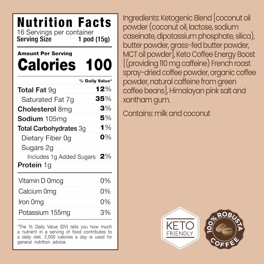 Rapid Fire Keto Coffee Instant Coffee Mix, Caramel Macchiato Flavor - 16 Servings 3