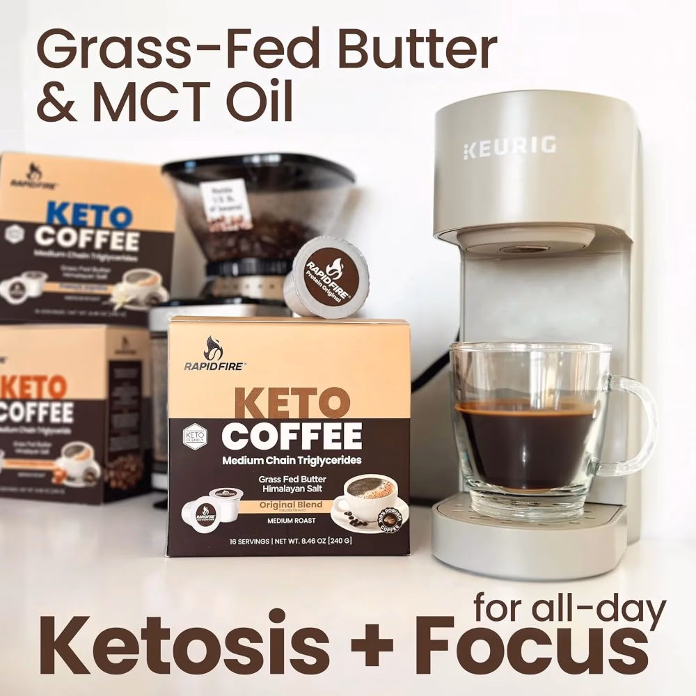 Rapid Fire Keto Coffee Instant Coffee Mix, Caramel Macchiato Flavor - 16 Servings 5